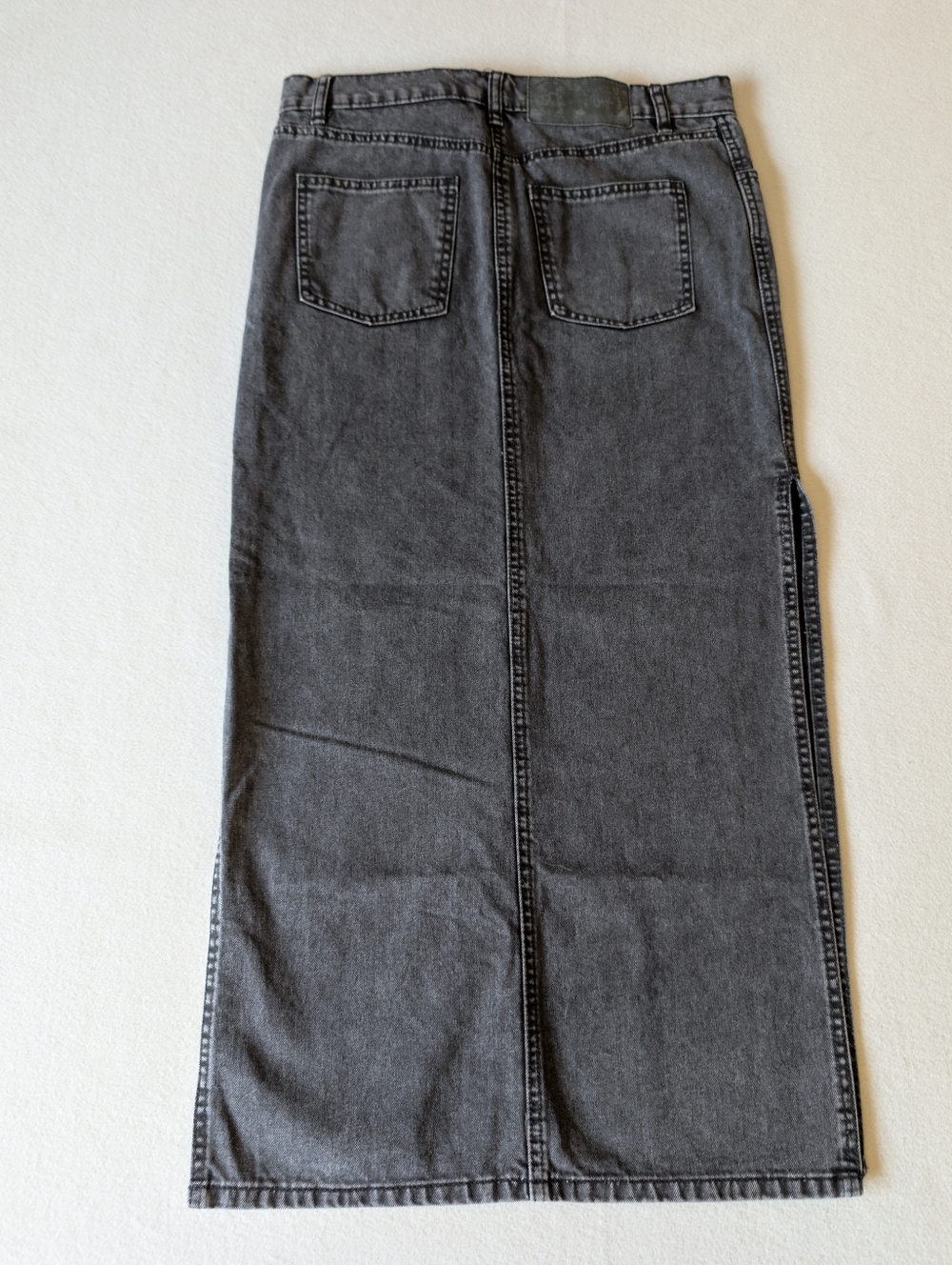 Alt Emo Y2K Punk Indie Sleaze Acid Wash Denim Midi Skirt Sz S 100% Cotton Slit image 3